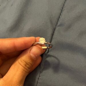 Elegant Silver Ring with Clear Gemstone